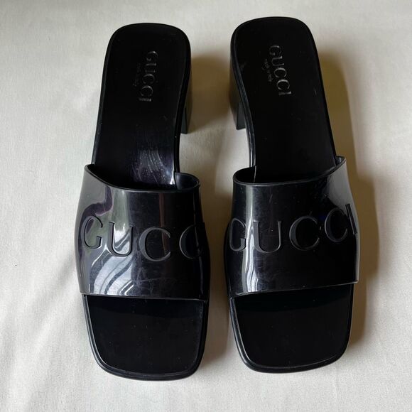 Gucci Black Women's Slide Sandals - Picture 1 of 14